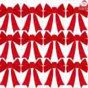 Christmas Bows - 12Pcs Christmas Red Velvet Bows 9''x13'' Packaged in a Box, Perfect for Gift Wrapping, Tree, Wreath, Gifts & Home Christmas Decorations