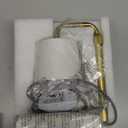 Candle Warmer Lamp, Electric Candle Lamp Warmer with Dimmer, Bedroom Home Decor Marble Base Dimmable Vintage Wax Melt Warmer for Scented Wax with 2*50W Bulbs, Aromatherapy Gifts Spa Office (White)