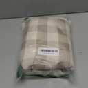 Checkered Tablecloth Rectangle Cotton Linen Gingham Table Cloth with Tassel Washable Wrinkle Free Heavy Duty Buffalo Plaid Table Cover for Dining/Party/Picnic (Beige, 55" x 70" (Rectangular))