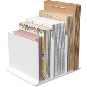 NiHome Adjustable Reusable Shopping Bag Organizer, Adjustable Paper Bag Organizer, Large Capacity Shelf Dividers for Tote Purse Handbags Grocery Bag, Tool-Free Installation Versatile ABS Material