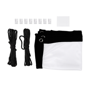 16 : 9 Thicken Portable Non Crease Soft White Polyester Projector Curtain for Projection Screen(40in) 