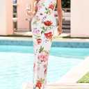 PRETTYGARDEN Womens Strapless Maxi Dress 2026 Summer Floral Bodycon Sleeveless Tube Back Slit Wedding Guest Cocktail Dresses (L)