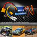 GOUPRC 80A 2S-3S LiPo Metal Brushed ESC Electronic Speed Controller T-plug/XT60 Plugs for 1/10 RC Car RC Boat for Use with 540/550/750 Motors