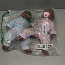 JC Toys Twins 13" Realistic Soft Body Baby Dolls Berenguer Boutique | Twins Gift Set with Removable Outfits and Accessories | Pink and Blue | African American | Ages 2+