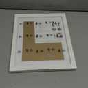 11x13 inch Wood Picture Frame for Wall Hanging Square Photo Frames with Mats 9.5x11.5 inch Pictures for Baby Scan,Poster,Decoration,Anniversary,Wedding,Christmas,Diamond Painting(White)