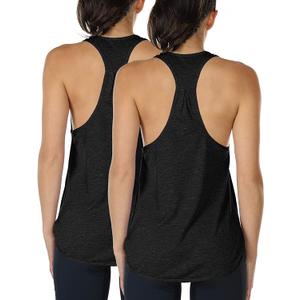 icyzone Workout Tank Tops for Women - Athletic Yoga Tops, Racerback Running Tank Top Loose Fit 1 Pack, Size L
