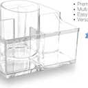 BINO 'The Heiress' 6 Compartment Jewelry and Makeup Organizer, Clear and Transparent Cosmetic Beauty Vanity Holder Storage