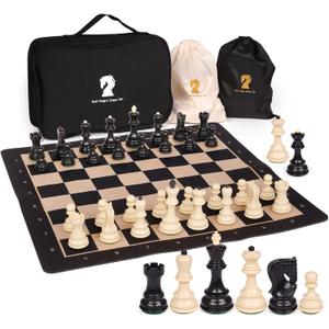 Agirlgle 20'' Tournament Chess Set for Adults and Kids Foldable Silicone Chess Board Game Chess Pieces 3.8'' King Height Portable Travel Chess Set Storage Bag for Outdoor Family Vintage Board Game Agirlgle 20'' Tournament Chess Set for Adults and Kids Foldable Silicone Chess Board Game Chess Pieces 3.8'' King Height Portable Travel Chess Set Storage Bag for Outdoor Family Vintage Board Game