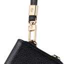 Crossbody Zipper Wallet Phone Case for iPhone 14 Pro, Premium Vegan Leather RFID Blocking Card Slot Holder Case with Removable Crossbody/Wrist Strap-Black