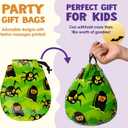 JOYIN 60PCS Halloween Drawstring Goody Treats Bags for Halloween Trick or Treating, Plastic Candy Goodie Bags Bulk for kids Party Favor Supplies, School Classroom Exchange Gifts in 12 Designs