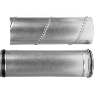 4" Inch Round Spiral Air Duct, Adjustable 12" to 22" Inch Long Telescopic Duct, Straight Rigid Galvanized Steel Dryer Vent Hose Extension, Warm Air Exhaust Threaded Metal Duct