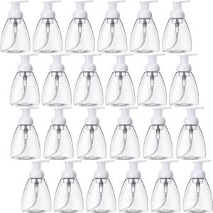 EBoot 24 Pcs Foaming Soap Dispenser Foaming Pump Bottle Travel Hand Soap Pump Foam Dispenser Bottle Plastic Press Bottles Empty Refillable Plastic Container for Liquid Shampoo (8 Oz)