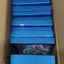 LOULIQIGIFT 6pcs 2025 Crystal Snowflake Ornament Miniature Star Glass Christmas Tree Hanging Xmas Tree Winter Home Decor with Ribbons