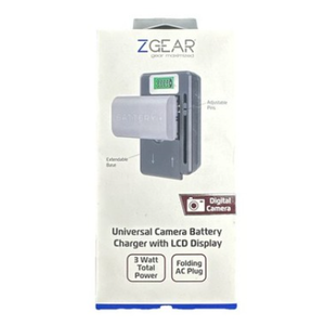 ZGEAR - Universal Camera Battery Charger W/LCD Charge Display