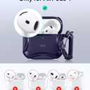 ESR for AirPods 4 Case, Compatible with AirPods 4th Generation Case (2024), Compatible with MagSafe, Powerful Drop Protection, Magnetic Lid, Cyber Series, Purple