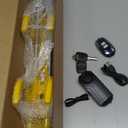 Steering Wheel Lock with 113dB Alarm, ELECTOP Heavy Duty Anti-Theft Car Device Car Wheel Lock with Adjustable Locking and 2 Keys, Car Security Lock Car Alarm System for Auto Truck Van SUV (Yellow)