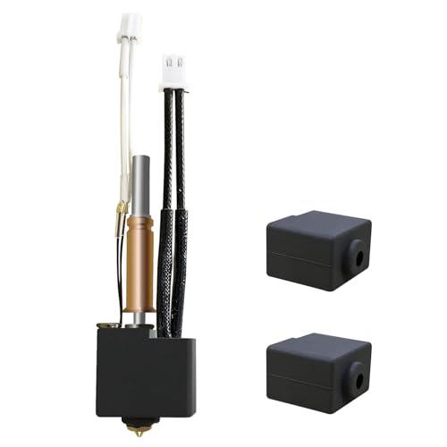 HzdaDeve Upgrade 2.0 Version Hotend (No Leakage) for Kobra 3 Combo Print Head Extruder Kit Heater Block Heating Cartridge Thermistor with Extra 2 Pack Silicone Cover for Anycubic Kobra 3/ACE Pro