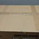 JUJIANG C01 Solar Gate Opener with Batteries & Solar Panel for Single Swing Gates Up to 440lb 12FT Automatic Gate Openers with Remote Complete Kit Light Duty Automatic Gate Openers Solar Powered