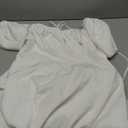 Women White Summer Fall Renaissance Dresses Casual Boho Lantern Sleeve Off Shoulder Fairy White Dress,  L