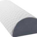 Knee Pillow for Back Sleeping Half Moon Bolster Pillow Wedge Pillow for Back Sleepers Under Knee Pillow for Sleeping on Back Leg Pillow for Neck Pain Relief, 20.5" X 8" X 4.5"