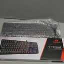 Redragon K521 Upgrade Rainbow LED Gaming Keyboard, 104 Keys Wired Mechanical Feeling Keyboard with Multimedia Keys, One-Touch Backlit, Anti-Ghosting, Compatible with PC, Mac, PS4/5, Xbox (Black)