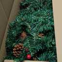 4.5Ft Pre-lit Hinged Pencil Christmas Tree w/Pine Cones Red Berries & 150 Lights