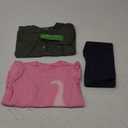 Simple Joys by Carter's girls 4-piece Playwear Set (2T, Black/Navy Floral/Olive/Pink Dinosaur)