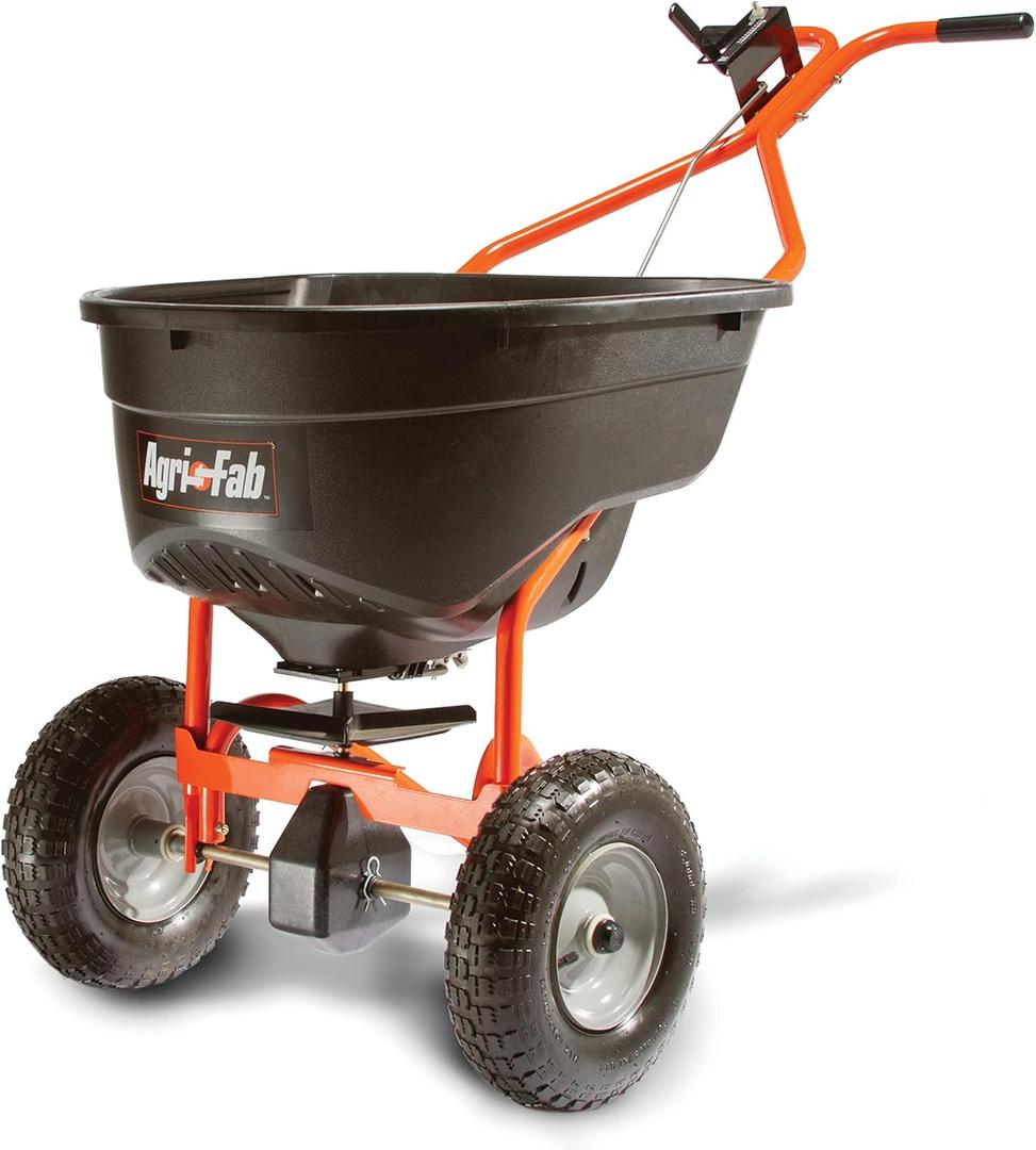 Agri-Fab 45-0614 130 lb. Push Lawn & Garden Broadcast Spreader for Seed, Fertilizer, Salt, Ice Melt; Walk Behind with Easy to use Flow Control Lever