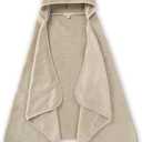 Burt's Bees Baby Toddler Hooded Animal Character Towels Organic Cotton, Unisex Bath Essentials, Soft Nursery Towel for Kids