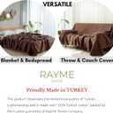 100% Turkish Cotton Waffle Blanket Queen - Cozy, Airy, Lightweight Summer Throw Blankets - Made in Turkiye, (Dark Brown Blanket, Queen Size 90" x 90")