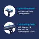 Dorco Pace 2 Disposable Razors for Men (20ct), 2 Blades Shaving Razor, Open-Flow for Easy Rinsing, Lubricating Strip for a Comfortable Shave, Ideal for Travel and Everyday Use