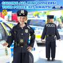 IVENRXIU Police Costume for Kids, Cop Pretend Play Toys for Dress Up, Role Play Set with Handcuffs, Flashlight, Police Badge for Kids Boys and Girls 3-8, Halloween Costumes, Birthday Christmas Gifts