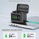 2100mAh Battery and Charger for DJI Osmo 360 / Action 5 Pro/Action 6, Color LCD Intelligent Two Way Charger Hub Triple Slot 27W PD Fast Charging Case for Osmo 360 Action 5 Pro 6 4 3 Accessory