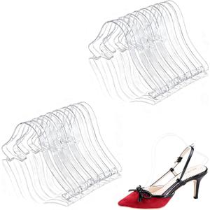 50PCS Acrylic Sandal Shoe Display Store Retail Display Rack, Clear Shoe Shape Holder, Acrylic Shoes Tree for Sandals, Heels, and Flats