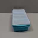 Ztomine Silicone Freezer Tray With Lid - Silicone Freezer Food Molds- Large Ice Cube Tray,Silicone Freezer Container,Freeze & Store Soup, Sauce, Broth,Leftovers - Makes 4 Perfect 1 Cup (2Pack-Aqua)