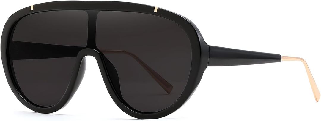 FEISEDY Sunglasses Women Oversized One Piece Frame UV400 Sun Glasses Trendy Retro Shades B2580