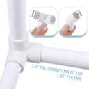 Xuniea 42 Pieces 3/4 Inch PVC Pipe Fittings Elbow Set Tent Connection Tee Heavy Duty PVC Elbow Fittings for Greenhouse Shed Pipe, Furniture Build and More
