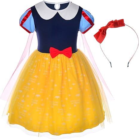 Ghnatygren Princess Birthday Party Costume for Toddler Girls with Headband 120