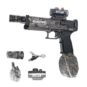 Electric Water Gun with Lights, Water Guns for Adults, Large Capacity High Powered Squirt Electric Water Gun, Range 28-32 FT, Summer Water Pistol Toys for Pool Party Beach Outdoor