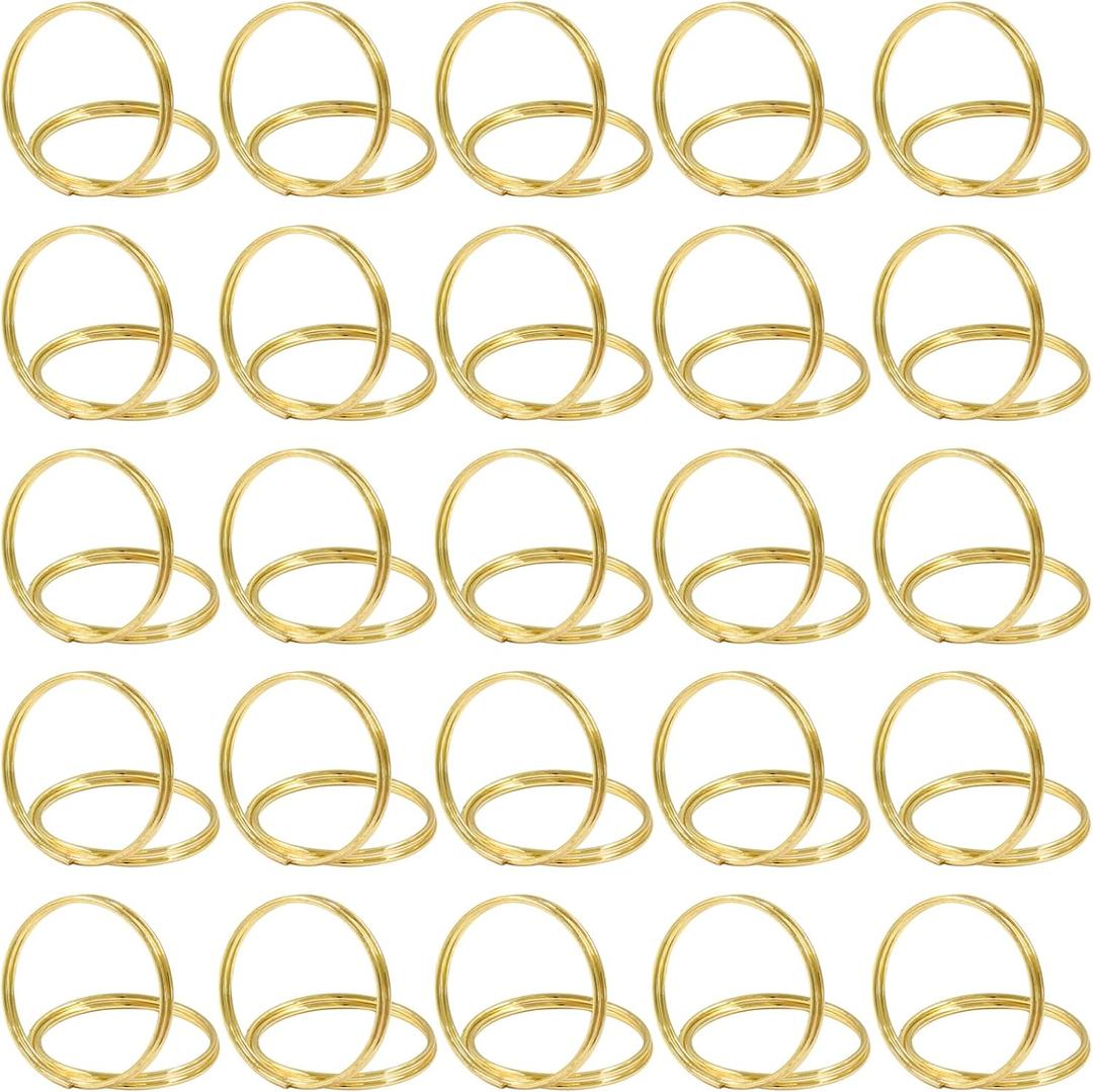 60 Pack Gold Place Card Holder - Round Shape Table Place Cards Holder - Mini Table Card Photo Picture Holders for Wedding Party Birthday Office