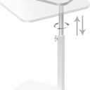Side Table Sofa Tray for Couch Heavy Metal Base Swivel/Adjustable Height, Sofa Bed Bathroom Study TV Tray C Shaped End Table Food Snack Trays for Eating, White, 11.8*15.7 in, Standard 