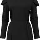 Medieval Clothing Women Renaissance Witches Costume Viking Gothic Dresses Cosplay for Halloween (Large, Black)