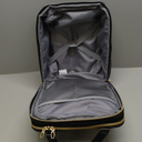 LUGGEX Underseat Carry On Luggage with Wheels, Stylish Lightweight Under Seat Luggage, Soft Sided Personal Item Suitcase for Short Trip (Black, 16 Inch)