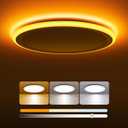 BLNAN 13 Inch Dimmable LED Flush Mount Ceiling Light with Night Light 2000K, 24W 3000K 4000K 5000K Selectable, Round White Low Profile Wired Light Fixture for Bedroom Kitchen