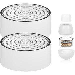 2 Pack Bath Filter Cartridge Replacement | 10-Stage 5,000 Gallons Filtration | Universal Fit for Most Bath Filters | Removes Chlorine, Fluoride, Heavy Metals | Durable & Skin-Safe, BPA Free