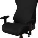 Gaming Chair Covers Slipcovers with Armrest Covers,Stretch Game Computer Office Desk Chair Cover Protector,Soft Polyester Fabric,Rotating Armchair Covers,Without Chair,Black