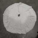 NIBESSER White Knit Tree Skirt 48" - Ivory Knitted Christmas Tree Skirt Mat for Home Party Holiday Ornaments Christmas Decorations