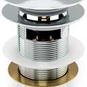 Fibetter Pop-up Drain for Freestanding Tub, Black Free Standing Bathtub Drain Stopper Fits Most Freestanding Tubs, CUPC Certification (Chrome)