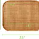 SOFE Woven Rattan Bulletin Board with Wood Frame, 20 26 Inches Decorative Pin Boards for Walls, Boho Message Boards, Home Kitchen Office Wall Organizer, Vertical or Horizontal, 26" x 20.1"