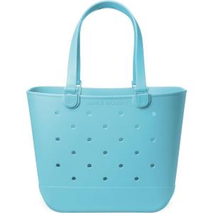 Simple Modern Extra-Large Beach Bag | Waterproof Getaway Rubber Tote with Zipper Pocket for Travel, Pool, Boat, Groceries, Sports | Nantucket Tides | Extra-Large, Waterproof, Getaway, Zipper Pocket, Travel